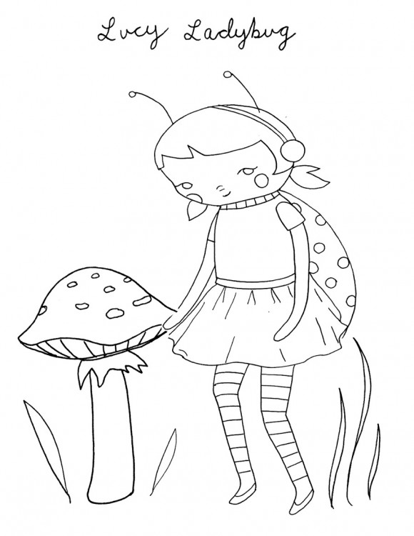 i love you ladybug coloring pages - photo #29