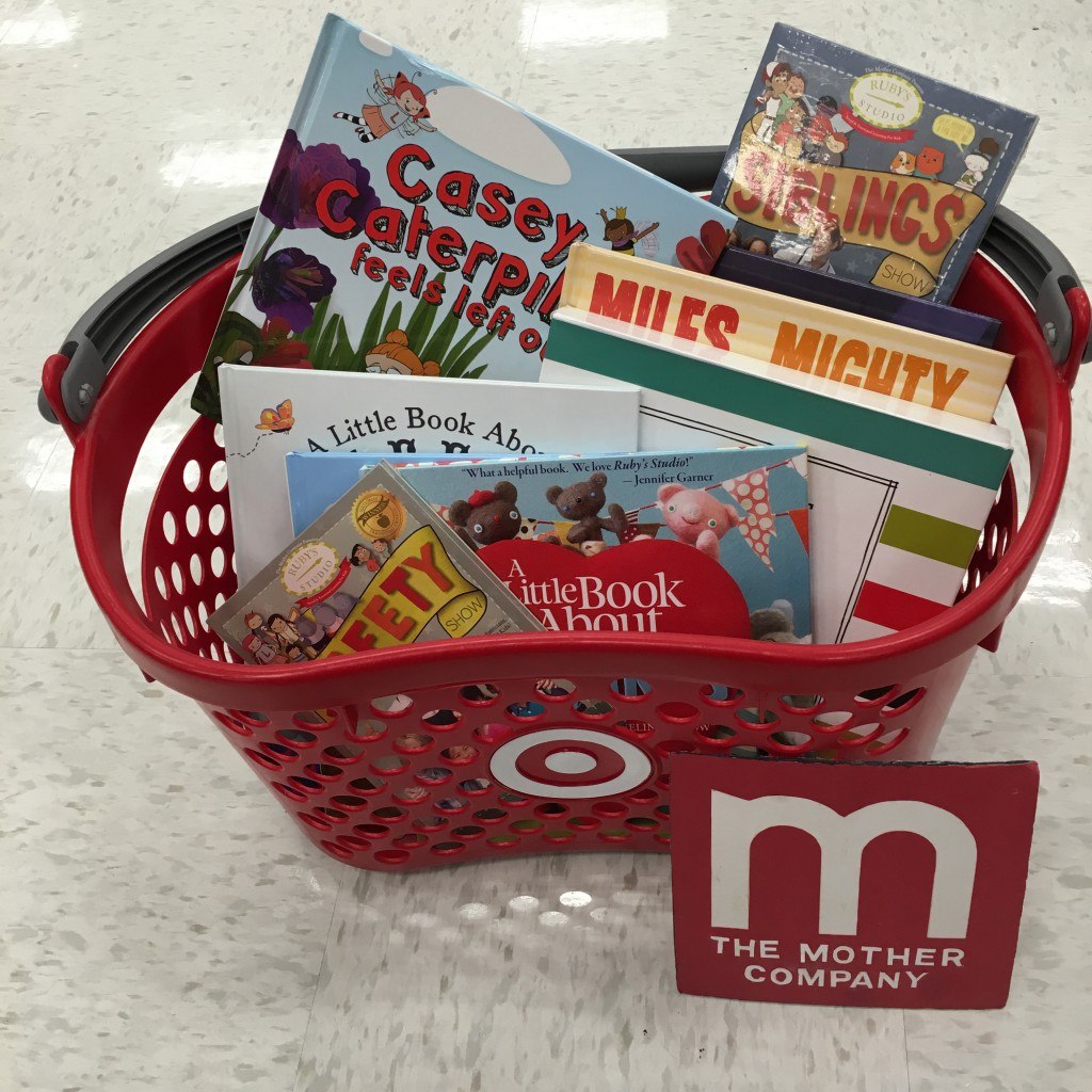 Target basket full of Moco products